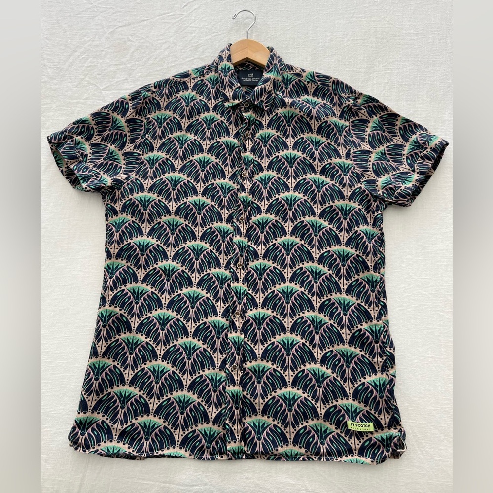 Scotch and Soda - Men’s short sleeve button down shirt size Large